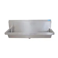 product of BK Resources MSU-96 Urinal, Wall Mount, 96" Full Length Sloping Backsplash, 14/304 Stainless Steel
