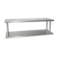 product of BK Resources PTS-18120-2 Stainless Steel Double Tier Pass Through Shelf - 120"W x 18"D