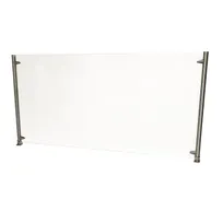 product of BK Resources SG-D-60 Adjustable Protective Divider Screen, 60in, Tempered Glass, Stainless Steel Posts