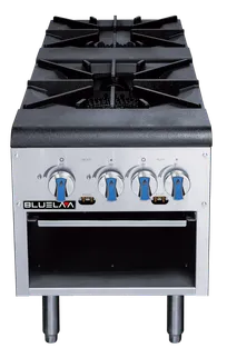 product of Blue Air BLSP2 18" Stock Pot, Lift-Off Burners, Stainless Pilots/Tubing, 160,000 BTU/H, 18"W x 52-1/4"D