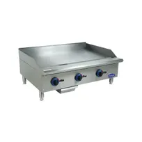 product of Globe C36GG 36" Countertop Gas Griddle, Manual Controls, 3/4" Steel Plate, 90.000 BTU