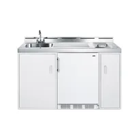 product of Summit C60ELGLASS All-In-One Combo Kitchen, 59.18"W x 24"D x 40"H, with deep drawn sink