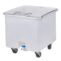 product of Cambro CC32148 Camcrisper Vegetable Crisper, Mobile 32‑Gallon, Molded Polyethylene, White Plastic