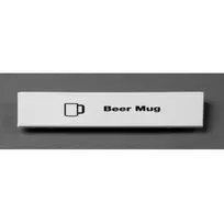 product of Cambro CECBM6000 Camrack Extender ID Clip, 5"L x 1-9/16"H, White ABS, Snap-On Beer Mug Label, Dishwasher Rack Accessory