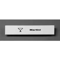 product of Cambro CECMT6000 Camrack Extender ID Clip, 5"L x 1-9/16"H, White ABS Snap-On Martini Sign