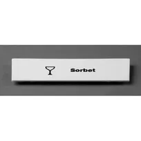 product of Cambro CECSB6000 Camrack Extender ID Clip, 5"L x 1-9/16"H, Snap-On, White, ABS Material, Sorbet Pre-Printed Label, Rack Accessory