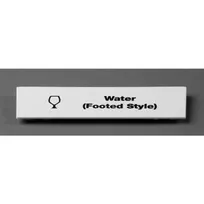 product of Cambro CECWF6000 Camrack Extender ID Clip, 5"L x 1-9/16"H, White, Snap-On, for All Camracks, Pre-Printed 'Water (Footed Style)'