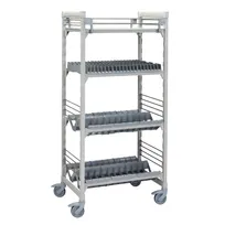 product of Cambro CPMU243675D2PKG 36" x 24" 75" Camshelving Mobile Drying/Storage Rack w/ Plastic, 4 Tiers