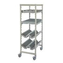 product of Cambro CPMU243675DD480 24" x 36" x 75" Camshelving Premium Series Mobile Drying Unit, Speckled Gray