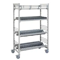 product of Cambro CPMU244875D1PKG 48" x 24" 75" Camshelving Mobile Drying/Storage Rack w/ Plastic, 4 Tiers