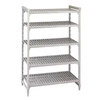 product of Cambro CPU242472V5480 Camshelving Premium Vented 5-Shelf Starter Shelving Unit - 24" x 24" x 72"