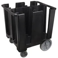 product of Cambro DCS1125110 Black Versa Dish Caddy, 4 Column, 30-39" Height, Polyethylene, 201-400 Plates