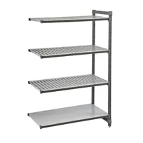 product of Cambro EXA245472VS4480 Camshelving Elements Stationary Add-On Shelving Unit w/ 3 Vented and 1 Solid Shelf