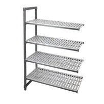 product of Cambro EXA246072V4480 Camshelving Elements 4-Shelf Vented Add-On Unit - 24"W x 60"L x 72"H