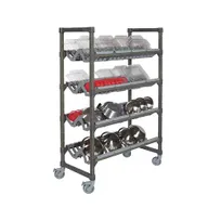 product of Cambro EXMU244878DRPKG 48" x 24" 78" Camshelving Elements XTRA Series Mobile Drying Rack Cart, Speckled Gray