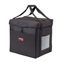 product of Cambro GBD121515110 GoBag Delivery Bag, Medium, 12" x 15" x 15", Folding, Black Nylon, Velcro Lid, Ticket Pouch, Sewn-in Straps, Side Pocket, High Density Insulation