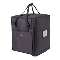 product of Cambro GBP1018110 GoBag Pizza Delivery Bag, 19"x19"x23", 10 Pizza Capacity, Nylon Exterior, Black, Insulated with Sewn-in Straps