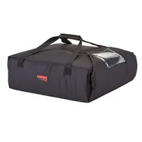 product of Cambro GBPP212110 GoBag Premium Pizza Delivery Bag, 12-1/2" x 13-3/4" x 6-1/2", 2 x 12" Pizza Capacity, Nylon, Black, High Density Insulation, Made in USA