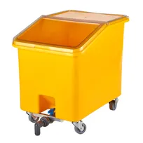 product of Cambro IBSD37229 Soak Tank, 37‑Gallon Yellow Poly, Sliding Lid, 21.5×29.5×28in, 4 Casters, NSF