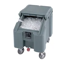 product of Cambro ICS100L191 Plastic Mobile Ice Bin / Ice Caddy, 100 lb, Granite Gray