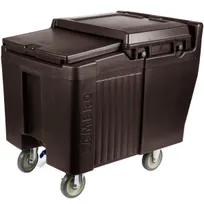 product of Cambro ICS125L131 Plastic Mobile Ice Bin / Ice Caddy, 125 lb, Dark Brown