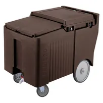 product of Cambro ICS175LB131 Plastic Mobile Ice Bin / Ice Caddy, 175 lb, Dark Brown