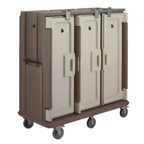 product of Cambro MDC1418T30194 Granite Sand 30 Tray Meal Delivery Cart w/ 3 Compartments