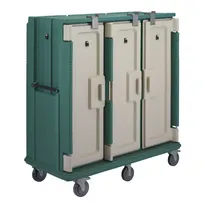 product of Cambro MDC1520T30192 Granite Green 30 Tray Meal Delivery Cart w/ 3 Compartments