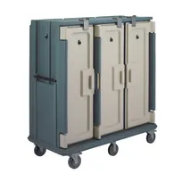 product of Cambro MDC1520T30401 Slate Blue 30 Tray Meal Delivery Cart w/ 3 Compartments