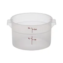 product of Cambro RFS2PP190 2 Qt Container, 8-3/16" Dia x 4-3/16" H, Translucent Polypropylene, NSF, No Lid