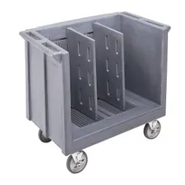 product of Cambro TDC30191 Adjustable Dish Cart, 23.25"W x 38.875"L, 500 lbs, Granite Gray, Polyethylene