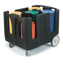 product of Carlisle ADD403 Poker Chip Adjustable Dish Dolly w/ 5 Stacks, Vinyl Cover
