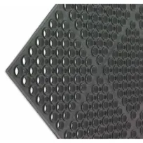 product of Carlisle KM2100 San Jamar Kitchen Mat, 36" x 60", 3/4" Thick, Rubber, Black