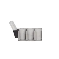 product of Carlisle L1014 San Jamar Lid Organizer, 17-1/8" L x 5-1/8" W x 6-1/2" H, 3 Compartment, 304 SS