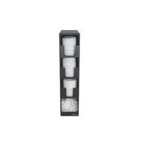 product of Carlisle L2203 Lid/Straw Tower, 5-1/2"L x13"W x24-1/2"H, Black PS, 3 Lid & 1 Straw Compartments