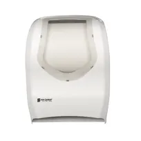 product of Carlisle T1470WHCL Jamar Touchless Towel Dispenser, 12-11/16"W x 9-3/4"D, Wall-Mount, White Plastic