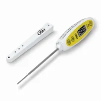 product of CDN DTTW572 Thin Tip Pocket Thermometer, -40 to +572°F, 4s, 2.4"x1.1" Display, Waterproof Yellow NSF