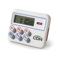product of CDN TM8 Digital Timer & Clock, 100-Hour, 1-3/8"W x 1/2"H Display, Food-Safe ABS