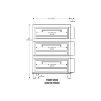 product of Peerless CE52/41BESC 56" Electric Bake & Roast Oven, Triple Deck