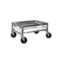 product of Channel SPCD-A Aluminum Poultry Crate Dolly, 23"W x 28"D x 13"H, 5" Swivel Casters, NSF, 25lbs