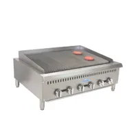 product of Comstock-Castle CCHLB36 36" Countertop Gas Lava Rock Charbroiler with (6) Burners, 120.000 BTU