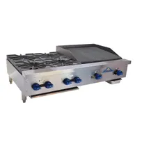 product of Comstock-Castle FHP48-2RB 48" Countertop Gas Radiant Charbroiler / Hotplate Combo, 174.000 BTU