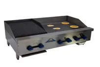 product of Comstock-Castle FHP48-30T-1.5RB 48" Countertop Gas Griddle/Charbroiler Combination, 112.000 BTU
