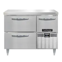 product of Continental Refrigerator DRA43NSS-F 43" Work Top Fish/Poultry File Refrigerator w/ 2 Drawers & 1 Half Door