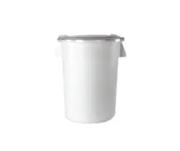 product of Concasse MCACCALMR120 Round Plastic Bin, 31.5-Gallon, Tub with Hinged Lid, 30-39 Gallon