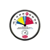 product of Cooper-Atkins 212-159-8 Freezer Thermometer, 12" Dial, -10° to 80°F, ±2°F Accuracy, HACCP - 10/Case