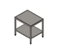 product of Carter-Hoffmann IT3024 30.38"W Induction Table, All Stainless Steel with Marine Edge Shelves, Adjustable Stainless Steel Bullet Legs