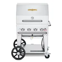 product of Crown Verity CV-MCB-30RDP-NG 30" Mobile Natural Gas Outdoor Grill, Roll Dome Pkg, 64.500 BTU