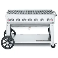 product of Crown Verity CV-MCB-48NG 48" Natural Gas Mobile Outdoor BBQ Grill/Charbroiler, 114.000 BTU
