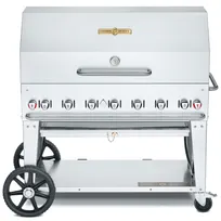 product of Crown Verity CV-MCB-48RDP-NG 48" Natural Gas Outdoor Grill/Charbroiler, Roll Dome Pkg, 114.000 BTU